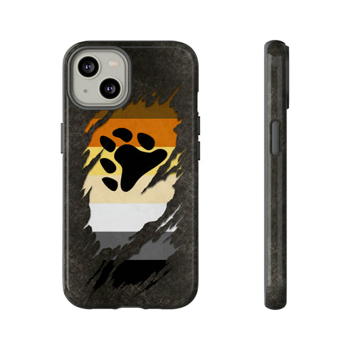 Bear Pride Flag Ripped Reveal Tough Case